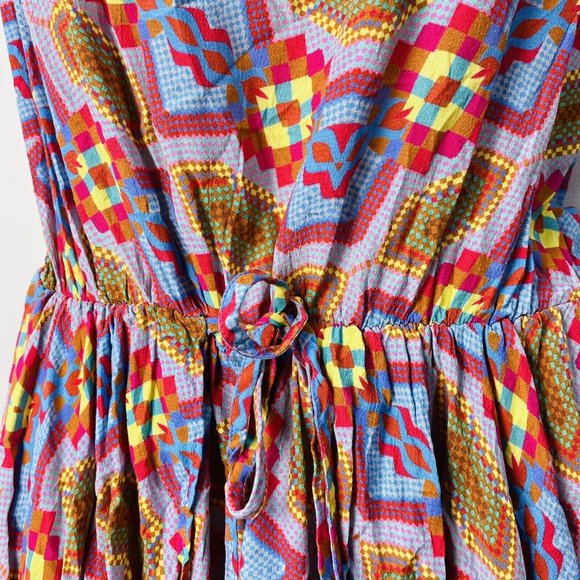 Country Road Dress Multicolored Colorful Geometric Hippie Size 6 XS - Picture 6 of 12
